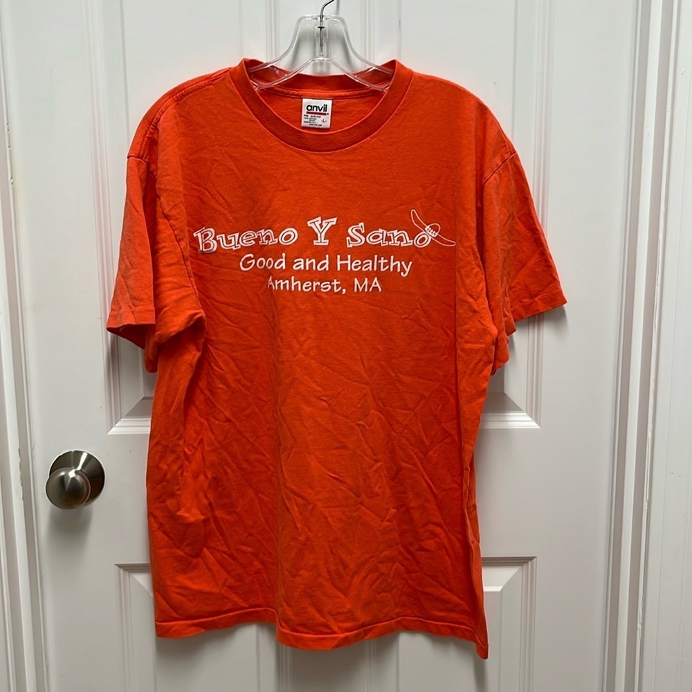Vintage Orange Bueno Y‎ Sano T-Shirt- Large